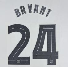 BRYANT #24 FC Barcelona 2025-26 Away UCL Football Soccer Name & Number Set