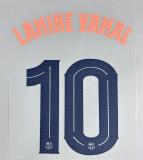 LAMINE YAMAL #10 FC Barcelona 2025-26 Third Away UCL Football Soccer Name & Number Set