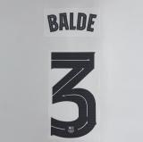 BALDE #3 FC Barcelona 2025-26 Away UCL Football Soccer Name & Number Set
