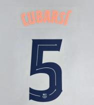 CUBARSI #5 FC Barcelona 2025-26 Third Away UCL Football Soccer Name & Number Set