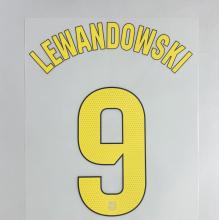 LEWANDOWSKI #9 FC Barcelona 2025-26 Home & Fourth Away La Liga Football Soccer Name & Number Set