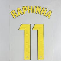 RAPHINHA #11 FC Barcelona 2025-26 Home & Fourth Away La Liga Football Soccer Name & Number Set