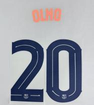 OLMO #20 FC Barcelona 2025-26 Third Away UCL Football Soccer Name & Number Set