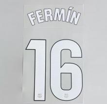 FERMIN #16 FC Barcelona 2025-26 Third Away La Liga Football Soccer Name & Number Set