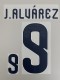 J.Alvarez #9 Argentina 2026 World Cup Home Football Soccer Name & Number Set