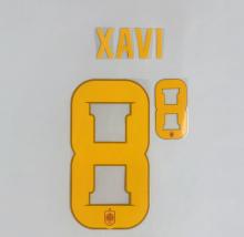 XAVI #8 Spain 2026 World Cup Home Football Soccer Name & Number Set