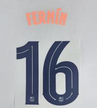 FERMIN #16 FC Barcelona 2025-26 Third Away UCL Football Soccer Name & Number Set