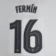 FERMIN #16 FC Barcelona 2025-26 Away UCL Football Soccer Name & Number Set