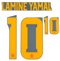 LAMINE YAMAL #10 Spain 2026 World Cup Home Football Soccer Name & Number Set