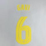 GAVI #6 FC Barcelona 2025-26 Home & Fourth Away UCL Football Soccer Name & Number Set