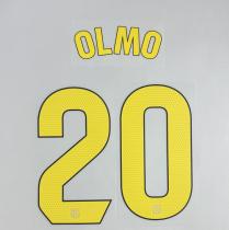 OLMO #20 FC Barcelona 2025-26 Home & Fourth Away La Liga Football Soccer Name & Number Set