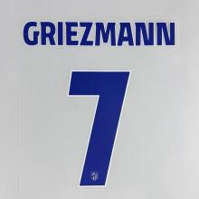 GRIEZMANN #7 Atletico Madrid 2025-26 Home UCL Football Soccer Name & Number Set
