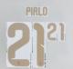 PIRLO #21 Italy 2026 World Cup Home Football Soccer Name & Number Set