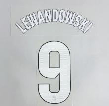 LEWANDOWSKI #9 FC Barcelona 2025-26 Third Away La Liga Football Soccer Name & Number Set