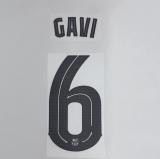 GAVI #6 FC Barcelona 2025-26 Away UCL Football Soccer Name & Number Set