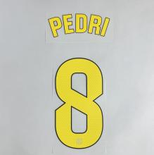 PEDRI #8 FC Barcelona 2025-26 Home & Fourth Away La Liga Football Soccer Name & Number Set