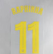 RAPHINHA #11 FC Barcelona 2025-26 Home & Fourth Away UCL Football Soccer Name & Number Set