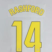RASHFORD #14 FC Barcelona 2025-26 Home & Fourth Away La Liga Football Soccer Name & Number Set