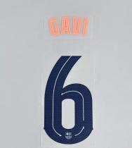 GAVI #6 FC Barcelona 2025-26 Third Away UCL Football Soccer Name & Number Set