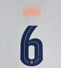GAVI #6 FC Barcelona 2025-26 Third Away UCL Football Soccer Name & Number Set