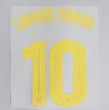 LAMINE YAMAL #10 FC Barcelona 2025-26 Home & Fourth Away UCL Football Soccer Name & Number Set