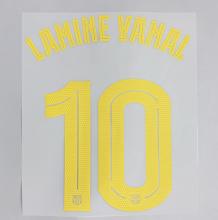 LAMINE YAMAL #10 FC Barcelona 2025-26 Home & Fourth Away UCL Football Soccer Name & Number Set