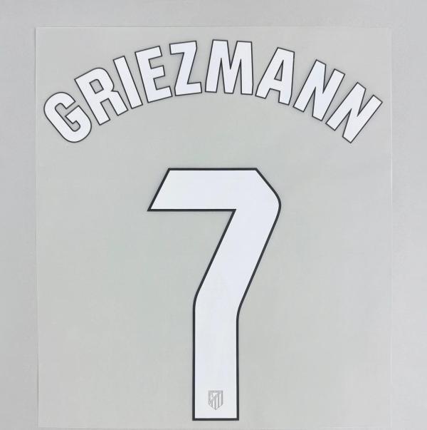 GRIEZMANN #7 Atletico Madrid 2025-26 Third Away La Liga Football Soccer Name & Number Set