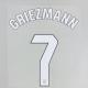 GRIEZMANN #7 Atletico Madrid 2025-26 Third Away La Liga Football Soccer Name & Number Set
