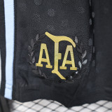 Argentina Authentic Soccer Jersey Black Shorts 2025