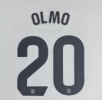 OLMO #20 FC Barcelona 2025-26 Away La Liga Football Soccer Name & Number Set