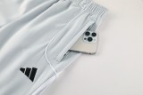 Real Madrid Hoodie Training Kit (Sweatshirt+Pants) Light Grey 2025/26