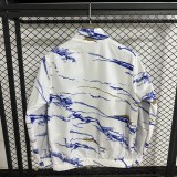 Italy Reversible Double-Sides Windbreaker Jacket Blue&White 2025