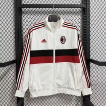 AC Milan Retro Windbreaker Jacket White&Red 2017/18
