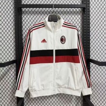 AC Milan Retro Windbreaker Jacket White&Red 2017/18