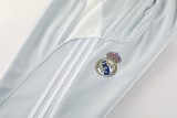 Real Madrid Hoodie Training Kit (Sweatshirt+Pants) Light Grey 2025/26
