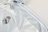 Real Madrid Hoodie Training Kit (Sweatshirt+Pants) Light Grey 2025/26