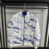 Italy Reversible Double-Sides Windbreaker Jacket Blue&White 2025