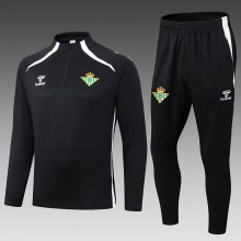 Kids Real Betis Training Kit (Sweatshirt+Pants) Black 2025/26