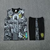 Brazil Sleeveless Training Kit Black 2025