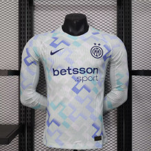 Authentic Soccer Jersey Inter Milan Away Long Sleeve Shirt 2025/26