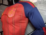 Spain Authentic Soccer Jersey Home Long Sleeve Shirt World Cup 2026
