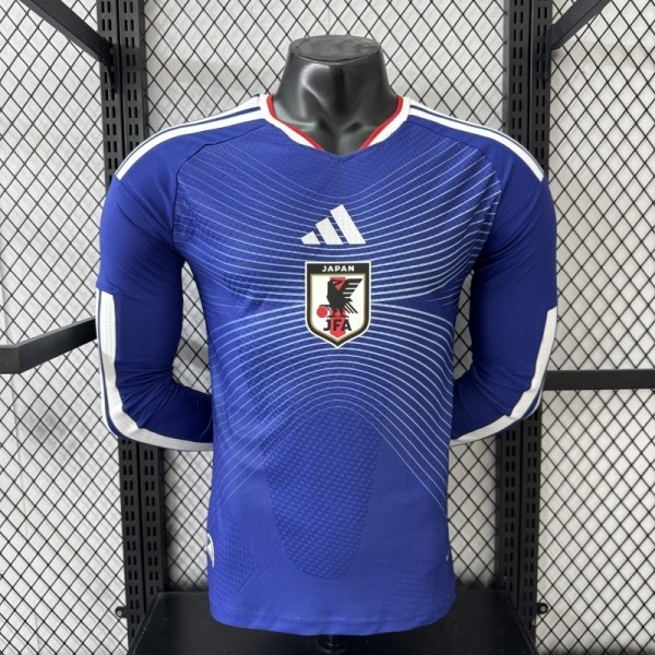 Japan Authentic Soccer Jersey Home Long Sleeve Shirt World Cup 2026