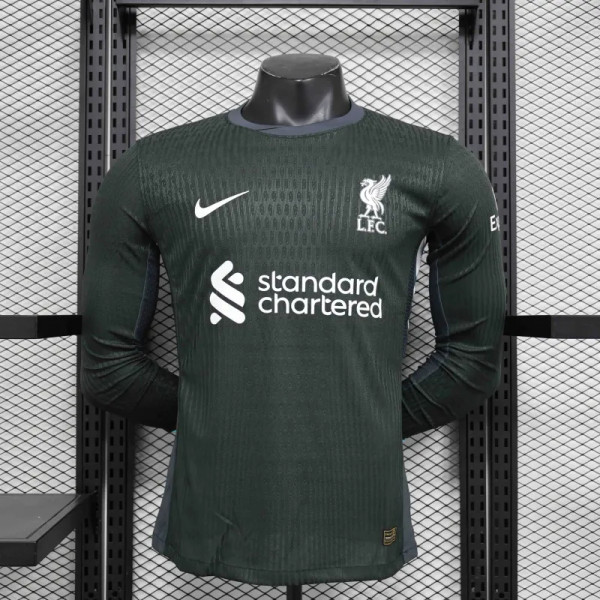 Liverpool Authentic Football Jersey Away Long Sleeve Shirt 2024/25