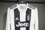Juventus Retro Authentic Soccer Jersey Home Long Sleeve Shirt 2018-19