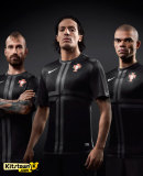 Portugal Retro Authentic Soccer Jersey Away Long Sleeve Shirt 2013