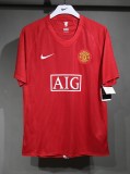 Manchester United Retro Authentic Home Football Jersey Shirt 2007/08
