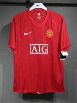 Manchester United Retro Authentic Home Football Jersey Shirt 2007/08