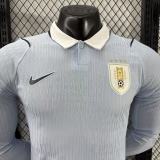 Uruguay Authentic Soccer Jersey Home Long Sleeve Shirt World Cup 2026