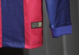 Authentic Barcelona Retro Jersey Home Long Sleeve Soccer Shirt 2014-15