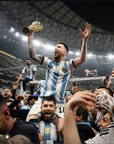Argentina Retro Authentic Jersey Home Football Jersey World Cup 2022 - Three Stars